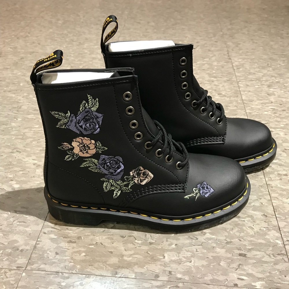 [BNIB] Dr Martens Original 1460 Vonda Black Genix Nappa Lace Up Boots US 7 US 8 - Picture 2 of 16